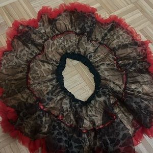 Sheer leopard print skirt (S/M)